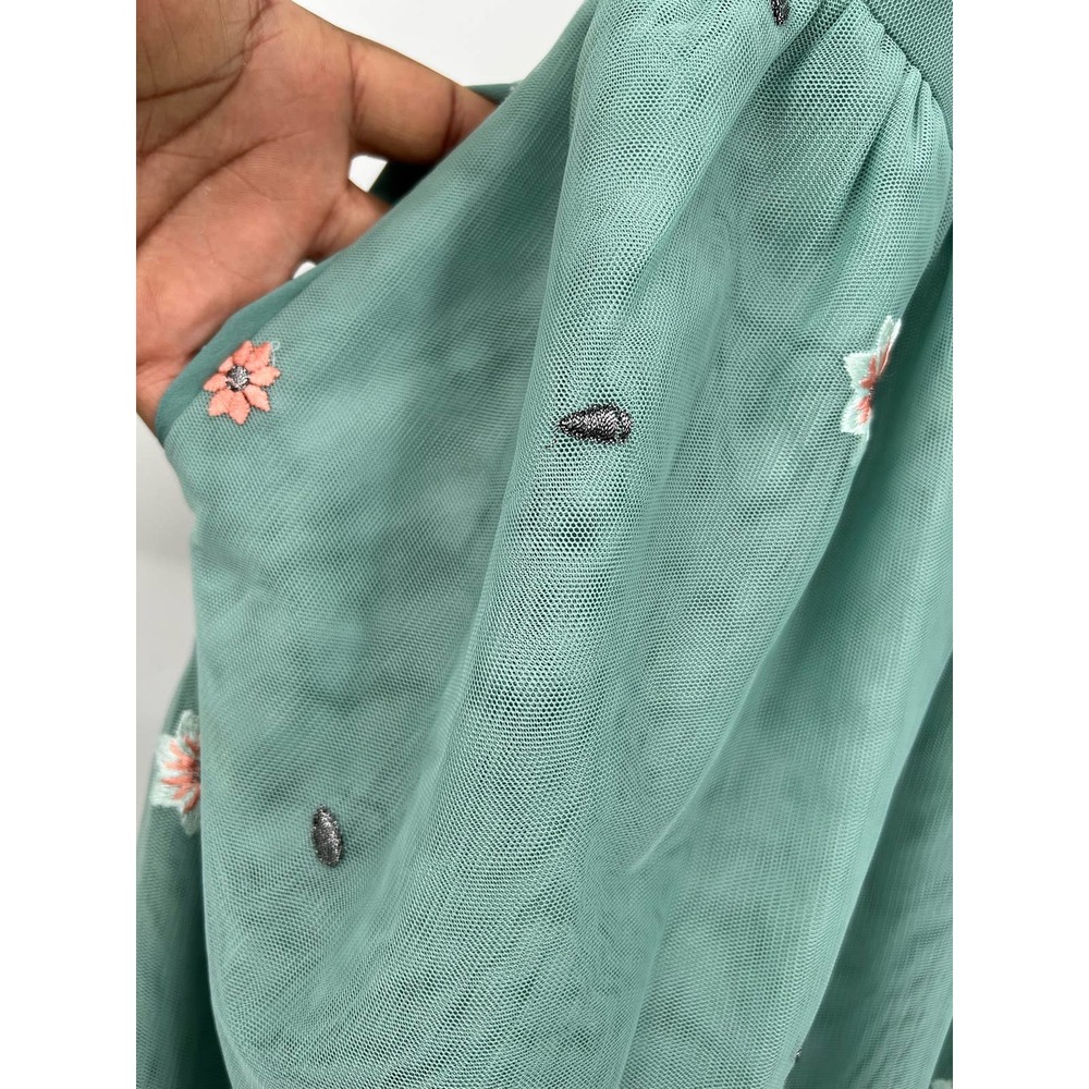 Modcloth Couth & Charismatic Sage Fit & Flare Floral Embroidered Dress Size 2X - Picture 11 of 11